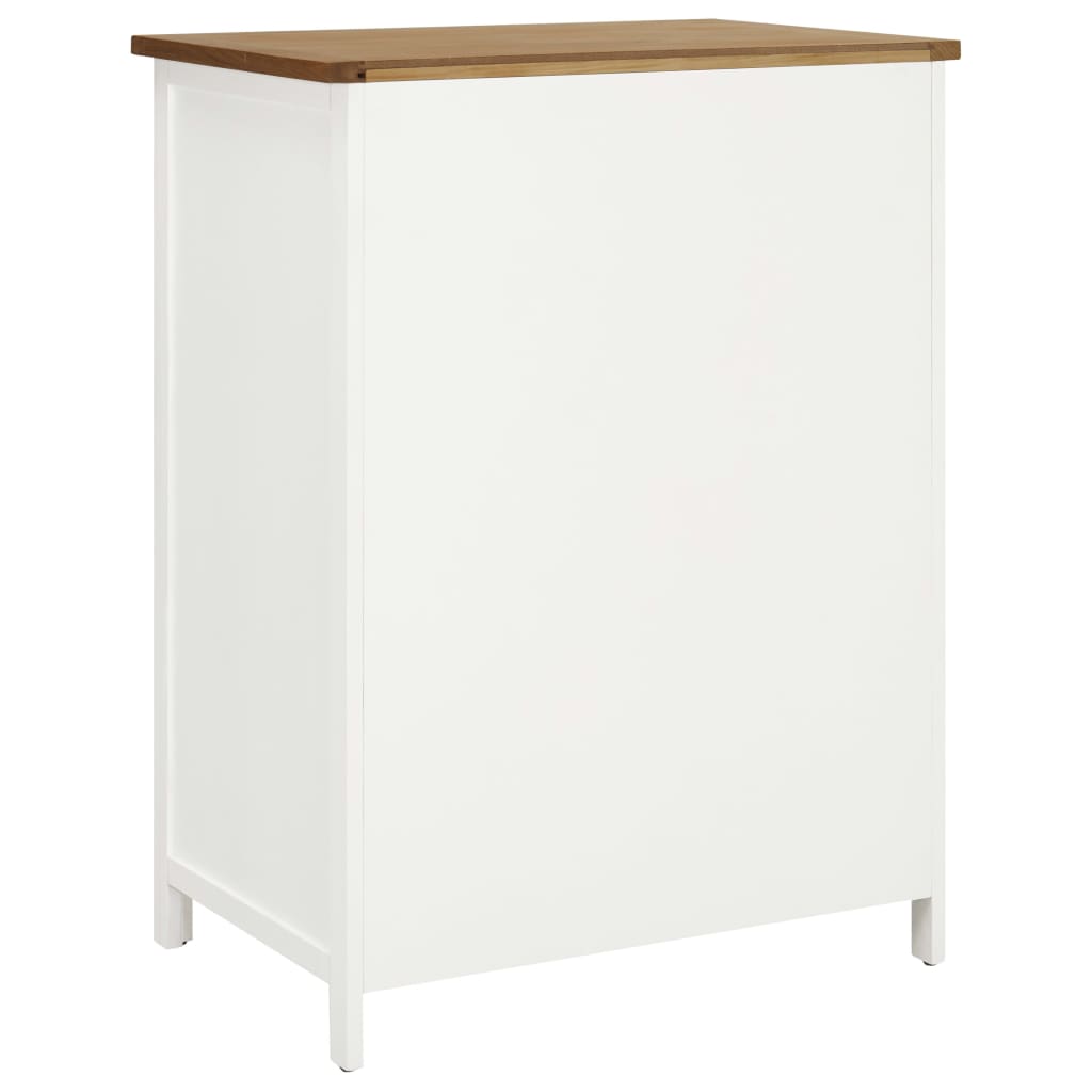 Wardrobe 76X52X105 Cm Solid Oak Wood