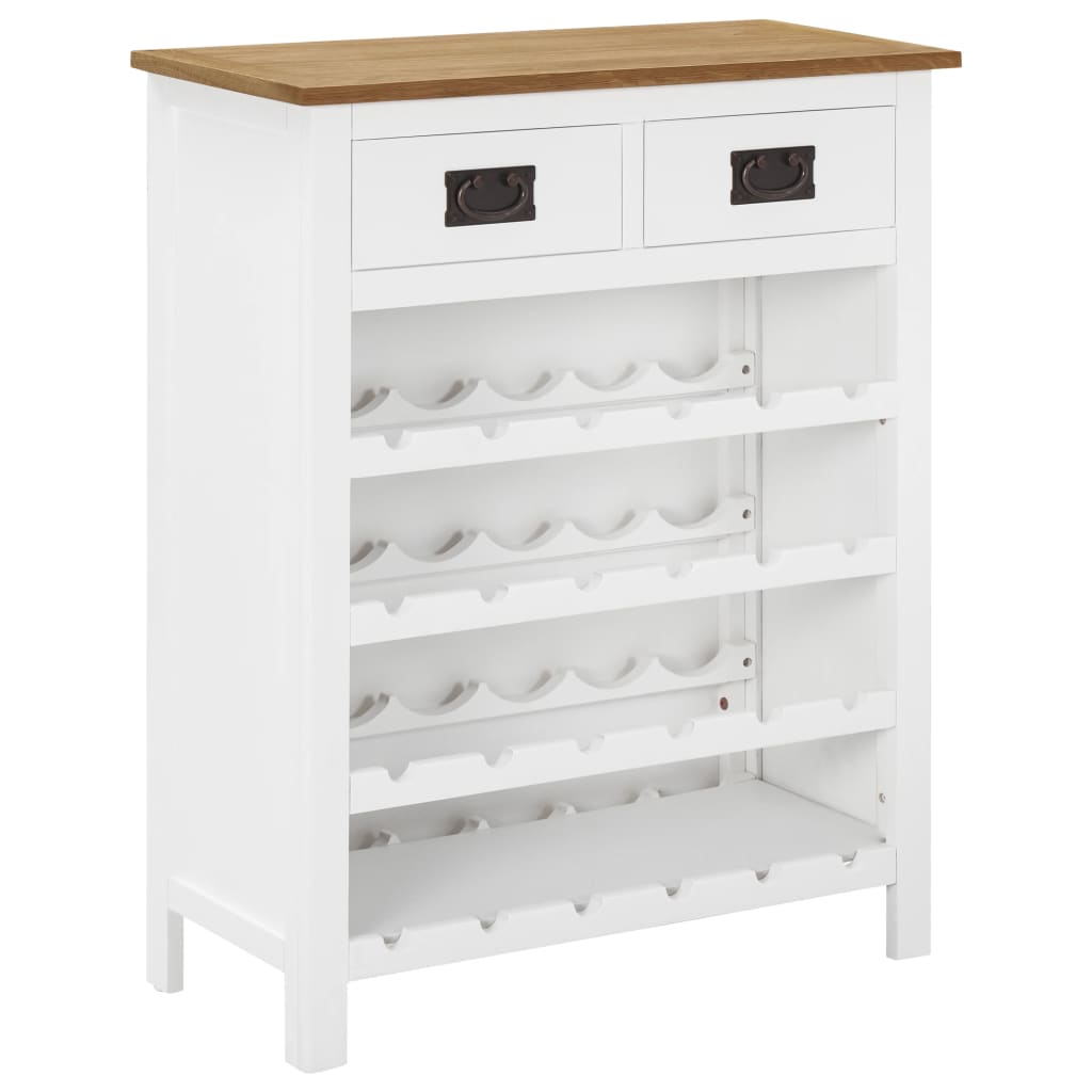 Wine Cabinet 72X32X90 Cm Solid Oak Wood