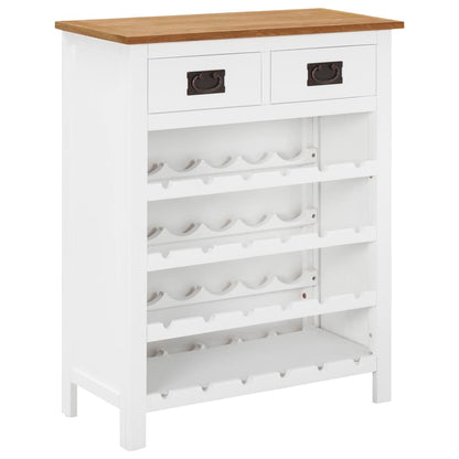 Wine Cabinet 72X32X90 Cm Solid Oak Wood