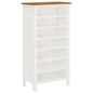 Wine Cabinet 56X32X110 Cm Solid Oak Wood