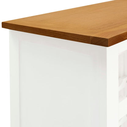 Wine Cabinet 56X32X110 Cm Solid Oak Wood