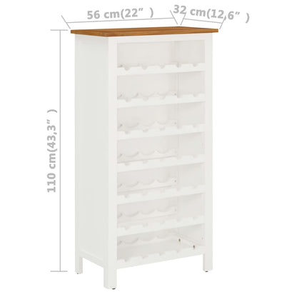 Wine Cabinet 56X32X110 Cm Solid Oak Wood