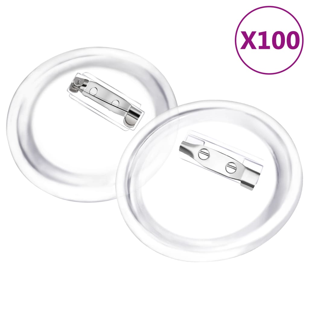 Button Badges Kit With Pins 100 Sets Acrylic