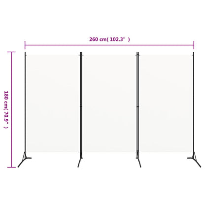 3-Panel Room Divider Fabric