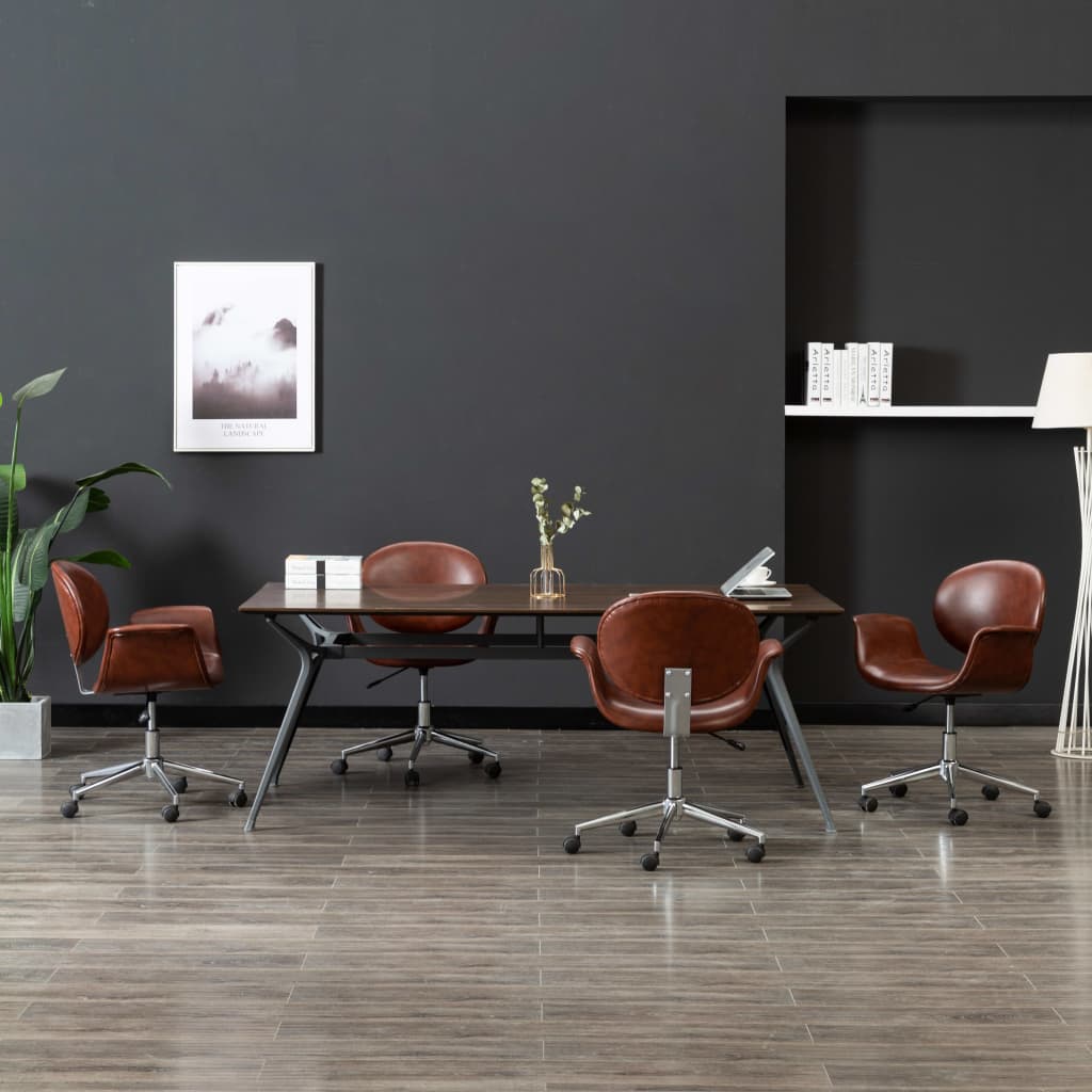 Swivel Dining Chair Faux Leather