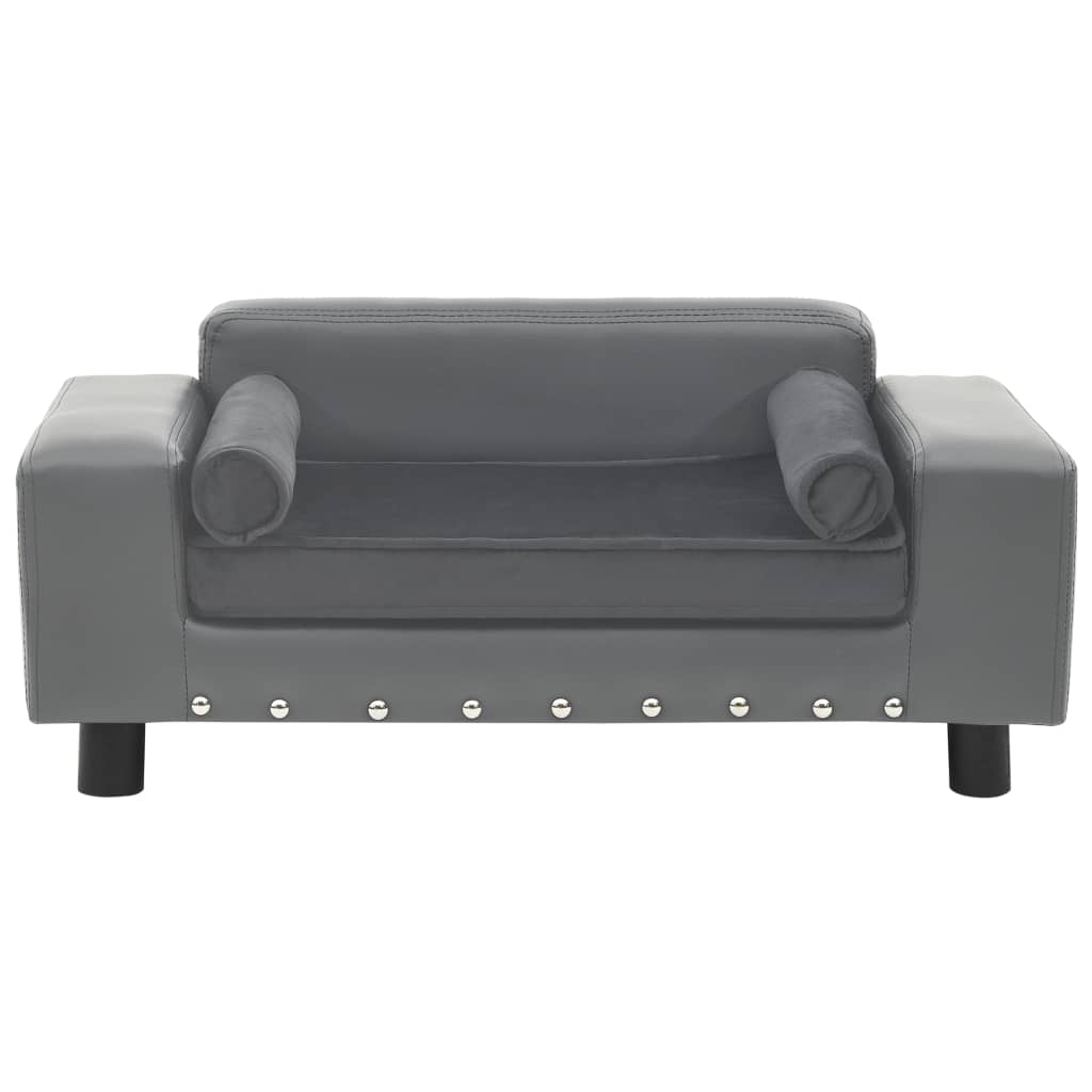 Dog Sofa 81X43X31 Cm Plush And Faux Leather