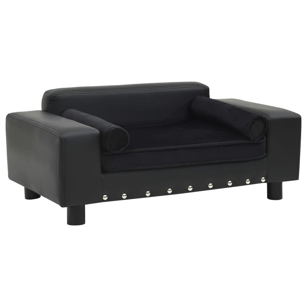 Dog Sofa 81X43X31 Cm Plush And Faux Leather