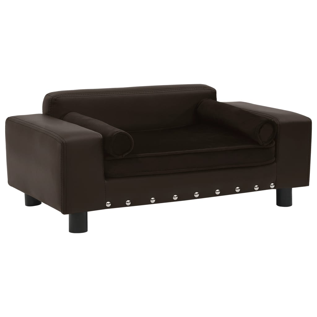 Dog Sofa 81X43X31 Cm Plush And Faux Leather