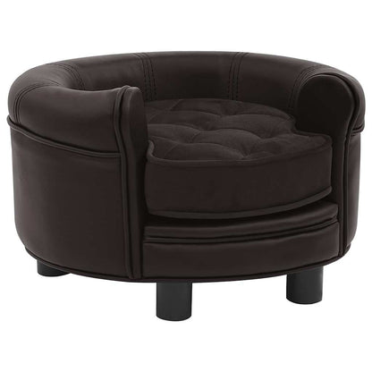 Dog Sofa 48X48X32 Cm Plush And Faux Leather