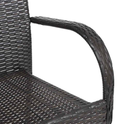 Stackable Outdoor Chairs 4 Pcs Poly Rattan