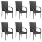 Stackable Outdoor Chairs 4 Pcs Poly Rattan