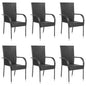 Stackable Outdoor Chairs 4 Pcs Poly Rattan