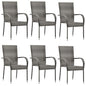 Stackable Outdoor Chairs 4 Pcs Poly Rattan