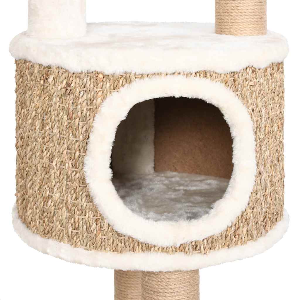 Cat Tree With Luxury Cushion And Scratching Post 148Cm Seagrass