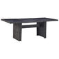Garden Dining Table Black 200X100X74 Cm Poly Rattan