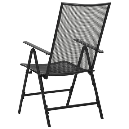 Folding Mesh Chairs 4 Pcs Steel