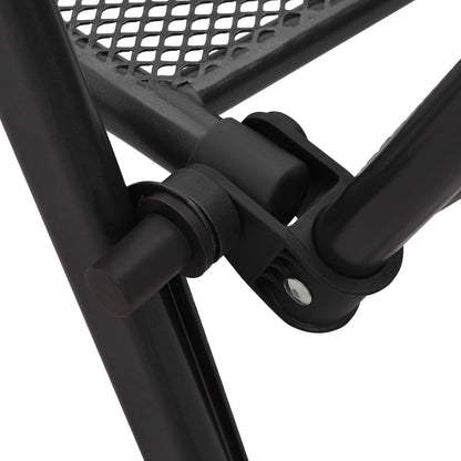 Folding Mesh Chairs 4 Pcs Steel