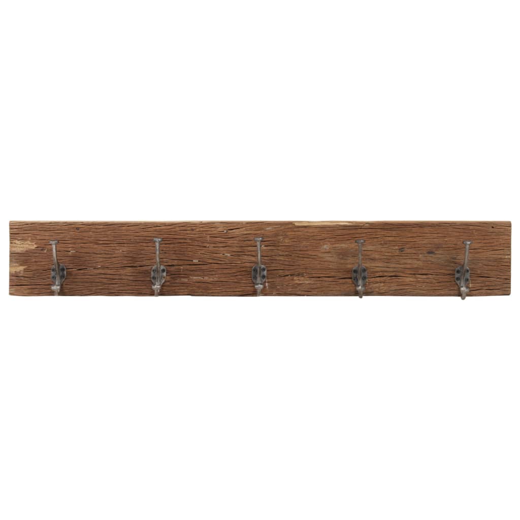 Hall Hanger With 5 Hooks 100X2.5X15 Cm Solid Reclaimed Wood