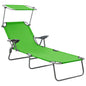 Sun Lounger With Canopy Steel Blue