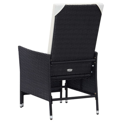 Reclining Garden Chair With Cushions Poly Rattan