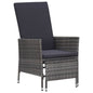 Reclining Garden Chair With Cushions Poly Rattan