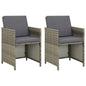 Garden Chairs With Cushions 2 Pcs Poly Rattan