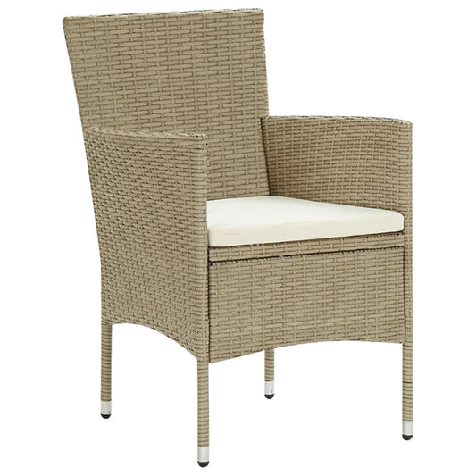 Garden Dining Chairs 2 Pcs Poly Rattan