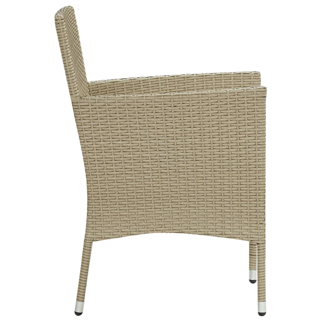 Garden Dining Chairs 2 Pcs Poly Rattan