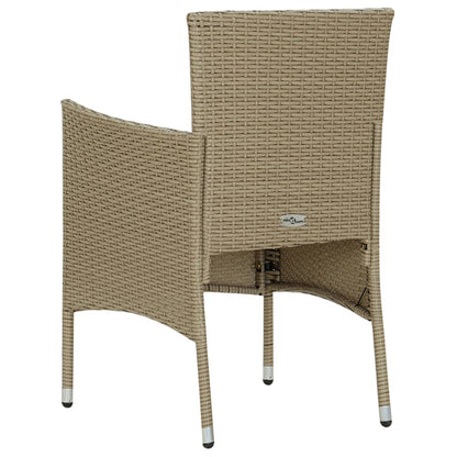 Garden Dining Chairs 2 Pcs Poly Rattan