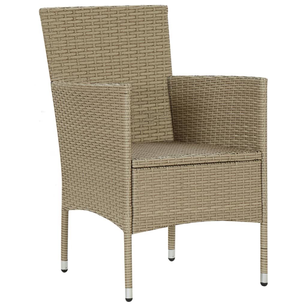 Garden Dining Chairs 2 Pcs Poly Rattan