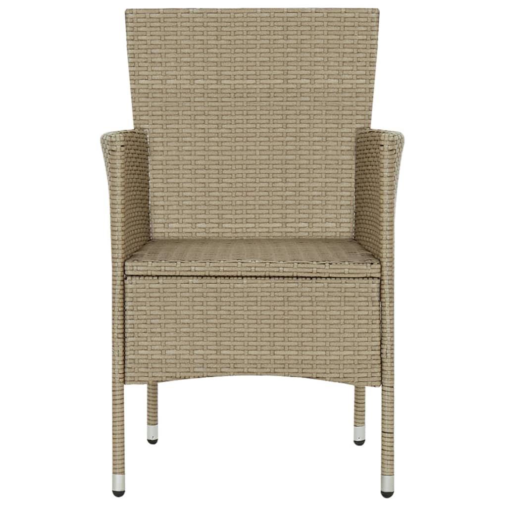 Garden Dining Chairs 2 Pcs Poly Rattan