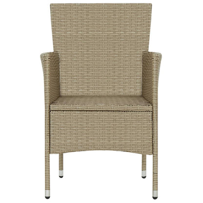 Garden Dining Chairs 2 Pcs Poly Rattan