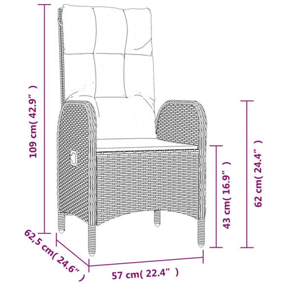 Outdoor Chairs 2 Pcs Poly Rattan
