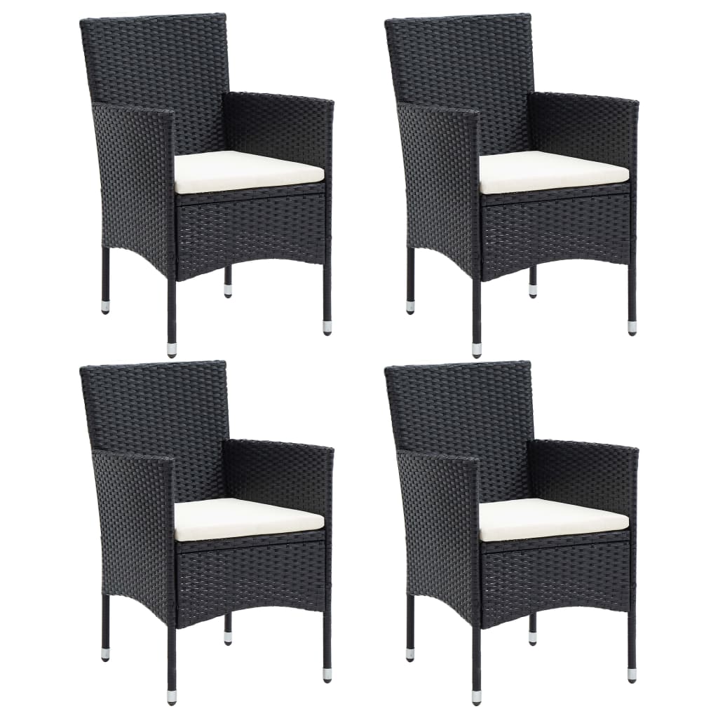 Garden Dining Chairs 4 Pcs Poly Rattan