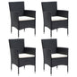 Garden Dining Chairs 4 Pcs Poly Rattan