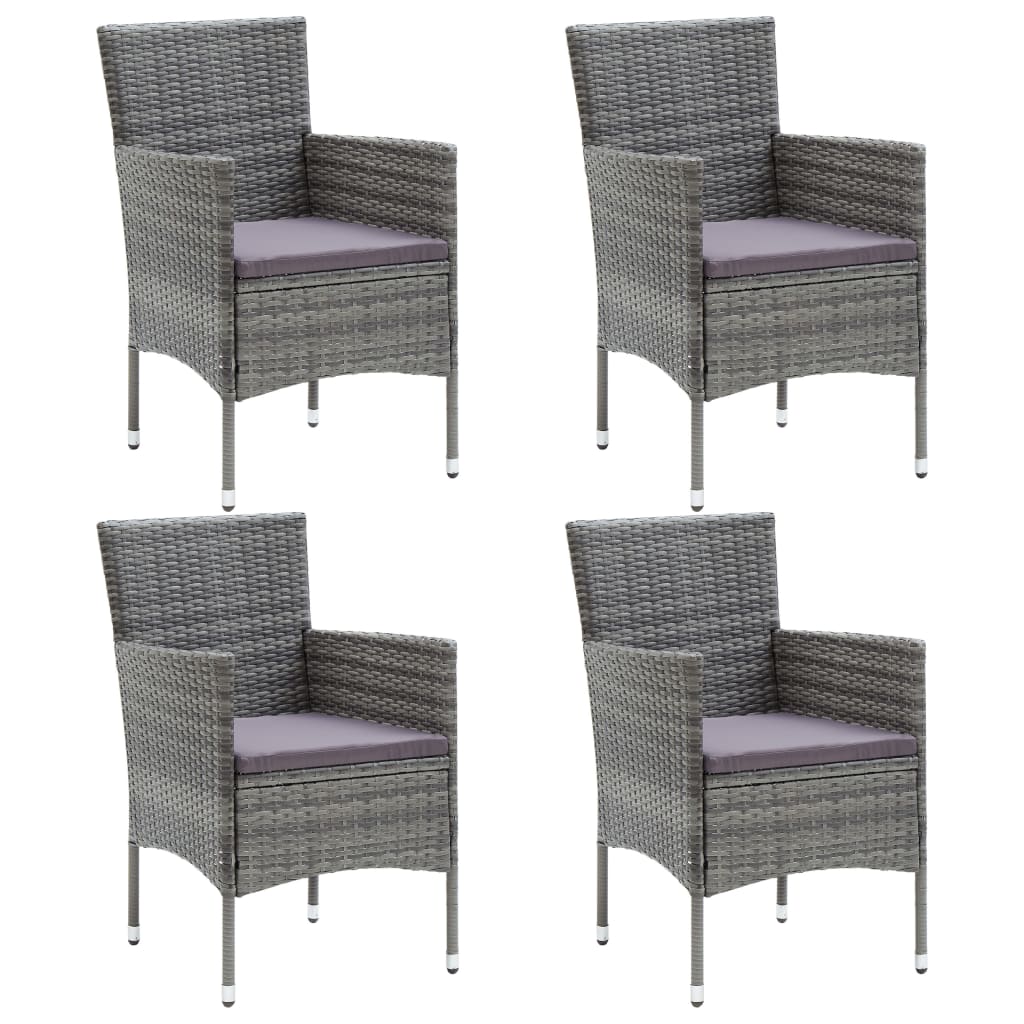 Garden Dining Chairs 4 Pcs Poly Rattan
