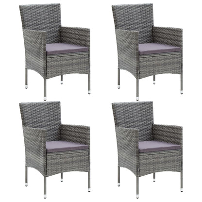 Garden Dining Chairs 4 Pcs Poly Rattan