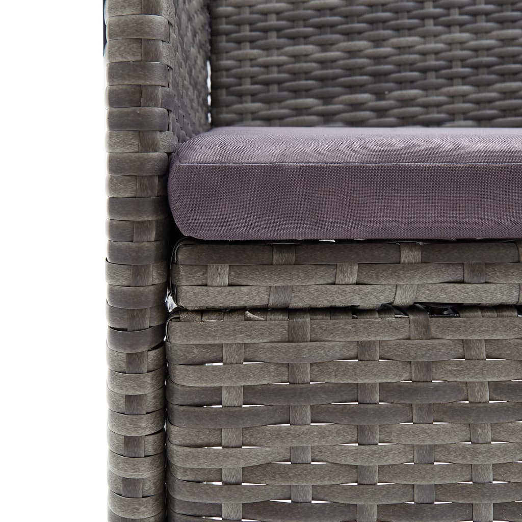 Garden Dining Chairs 4 Pcs Poly Rattan