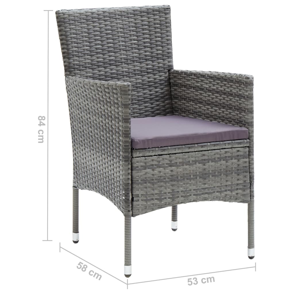 Garden Dining Chairs 4 Pcs Poly Rattan