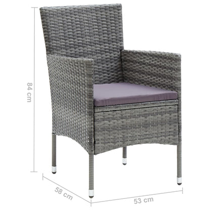 Garden Dining Chairs 4 Pcs Poly Rattan
