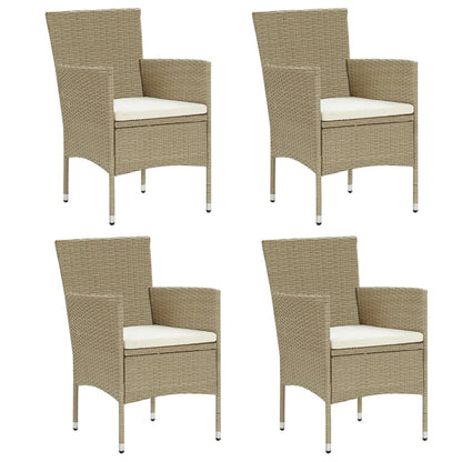 Garden Dining Chairs 4 Pcs Poly Rattan