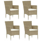 Garden Dining Chairs 4 Pcs Poly Rattan
