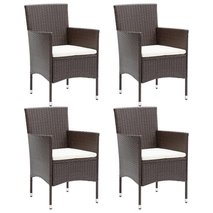 Garden Dining Chairs 4 Pcs Poly Rattan