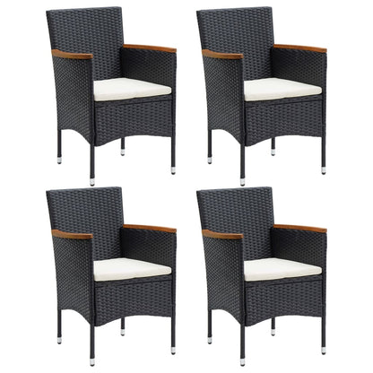 Garden Dining Chairs 4 Pcs Poly Rattan