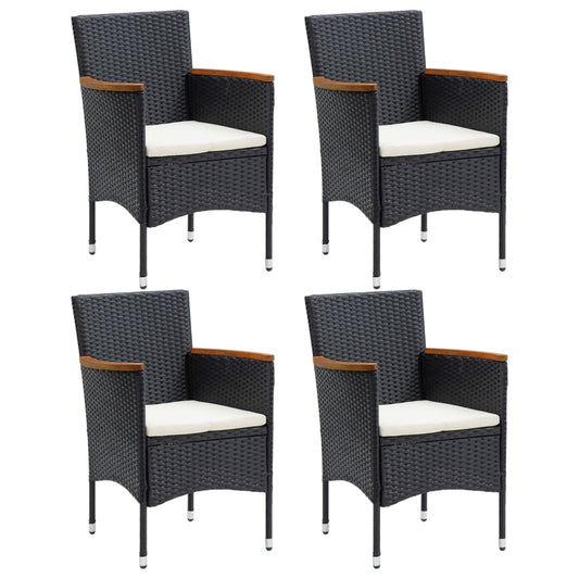 Garden Dining Chairs 4 Pcs Poly Rattan
