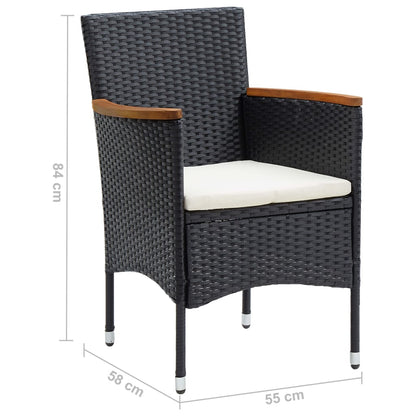 Garden Dining Chairs 4 Pcs Poly Rattan