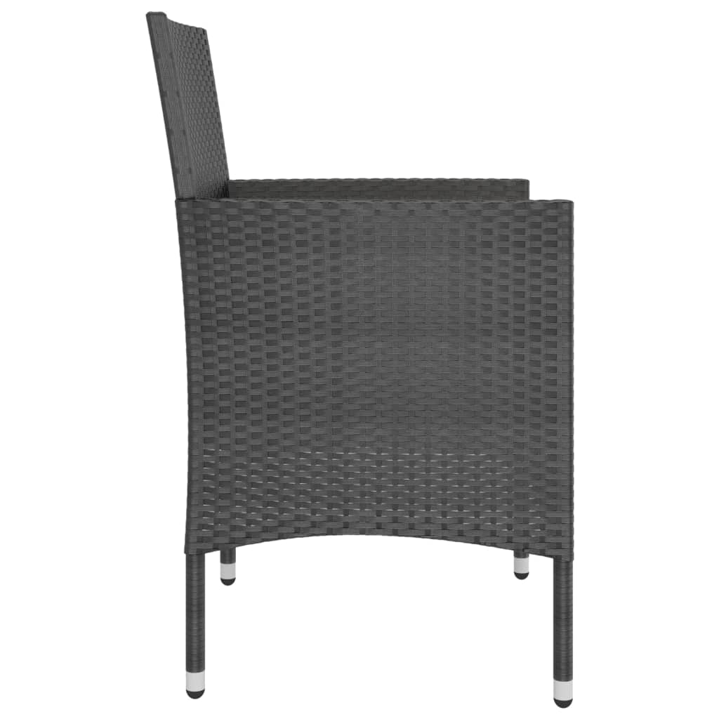 4 Piece Garden Chair And Stool Set Poly Rattan