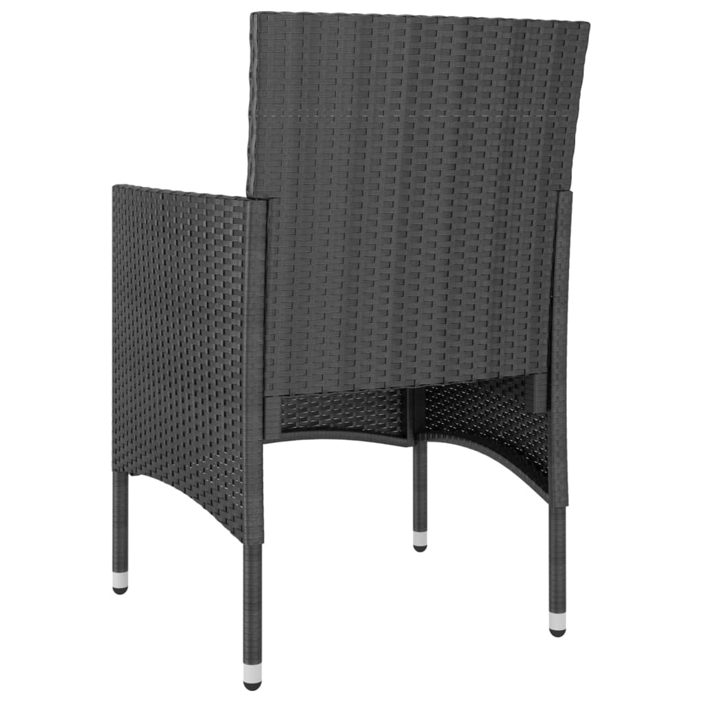 4 Piece Garden Chair And Stool Set Poly Rattan