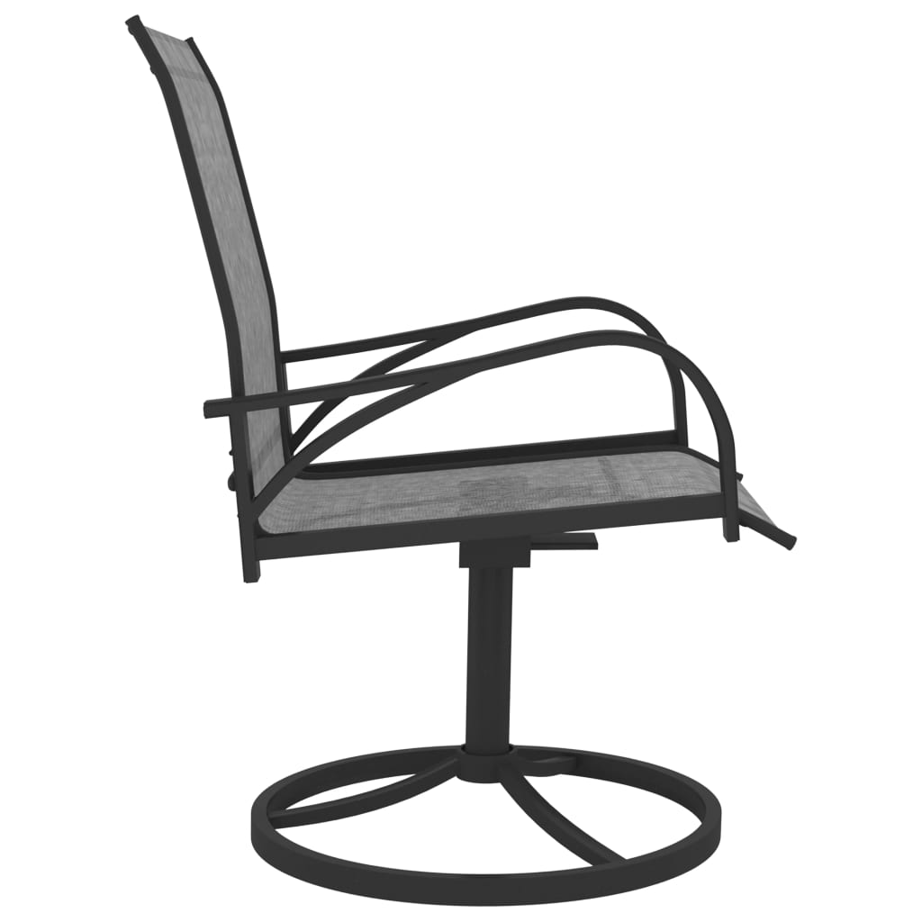 Garden Swivel Chairs 2 Pcs Textilene And Steel