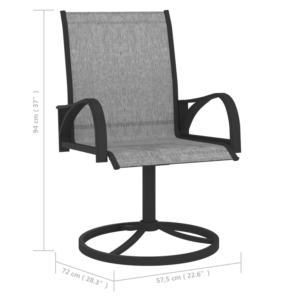 Garden Swivel Chairs 2 Pcs Textilene And Steel